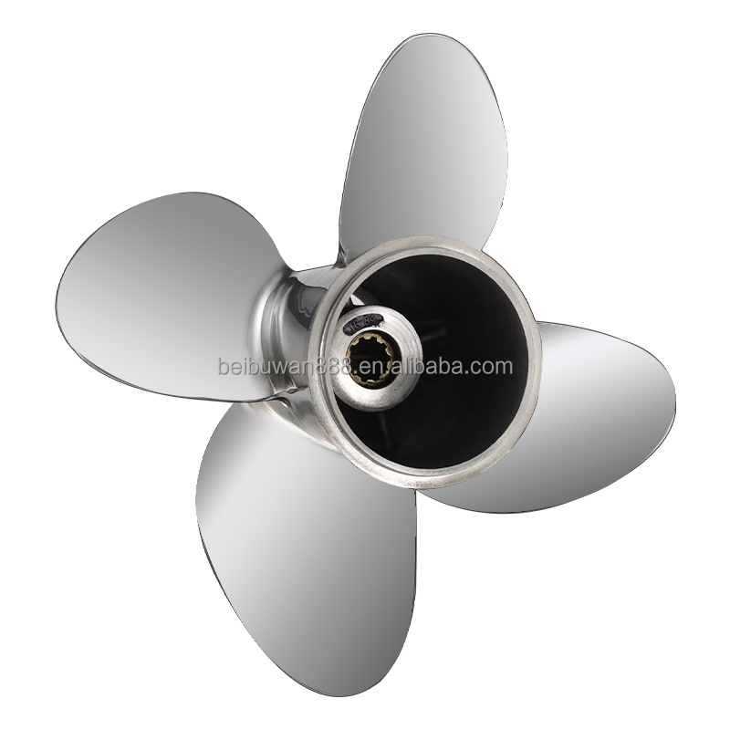 Marine Hardware 4 Blade Propeller Boat Jet Propeller Stainless Steel 316 Safety Led Lamp 4 Propellers 9 1/4 X 9 3/4 Boat Prop