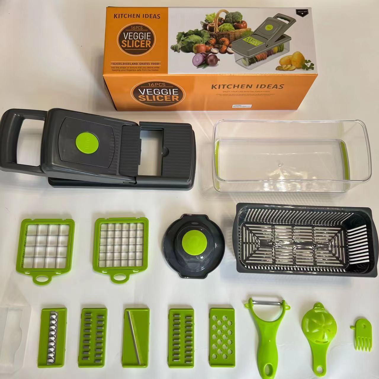 Kitchen Items Multifunctional Vegetable Slicer Shredder with Basket Fruit Slicer Potato Shredder Carrot Chopper