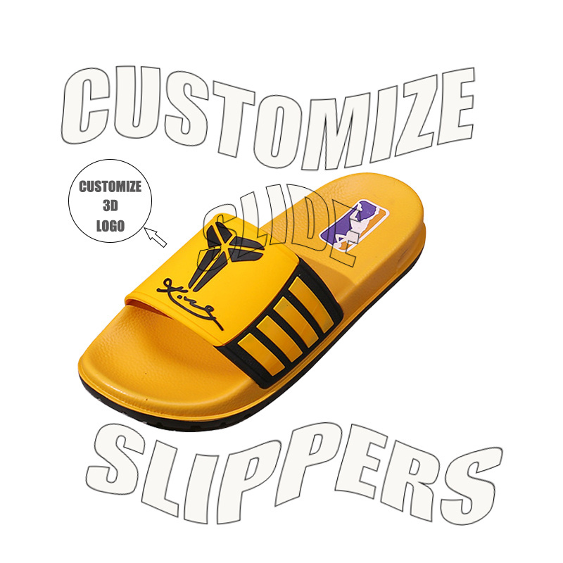 Super Soft PU Slides Beach Custom Slides Logo Plus Size Footwear Summer Cool Slipper custom slide slippers For Men Women