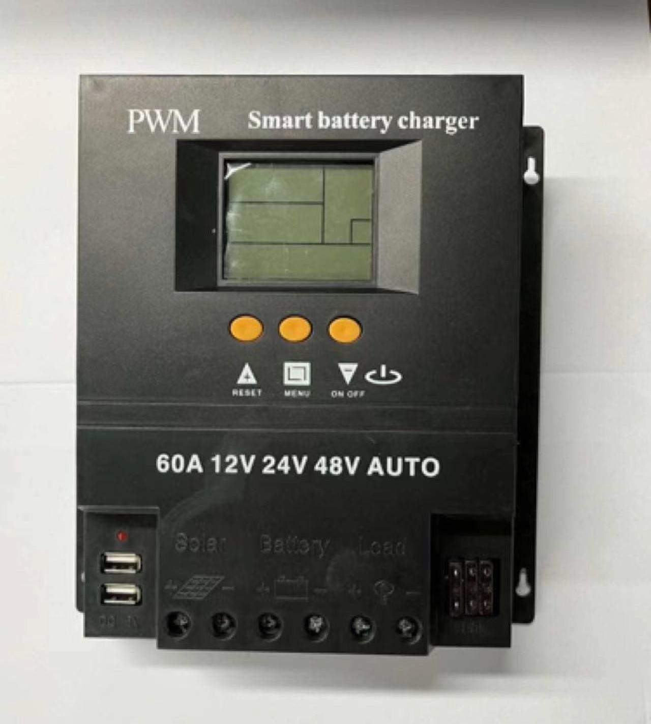 60A 12V 24V 48V AUTO Solar Charge Controller PWM  Smart Battery Charger