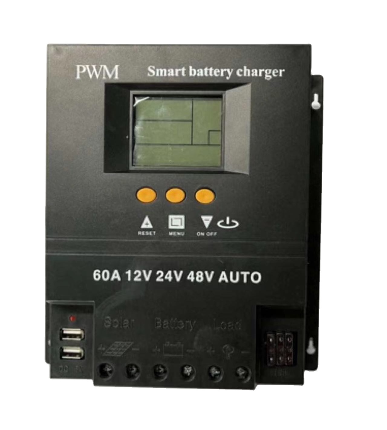 60A 12V 24V 48V AUTO Solar Charge Controller PWM  Smart Battery Charger