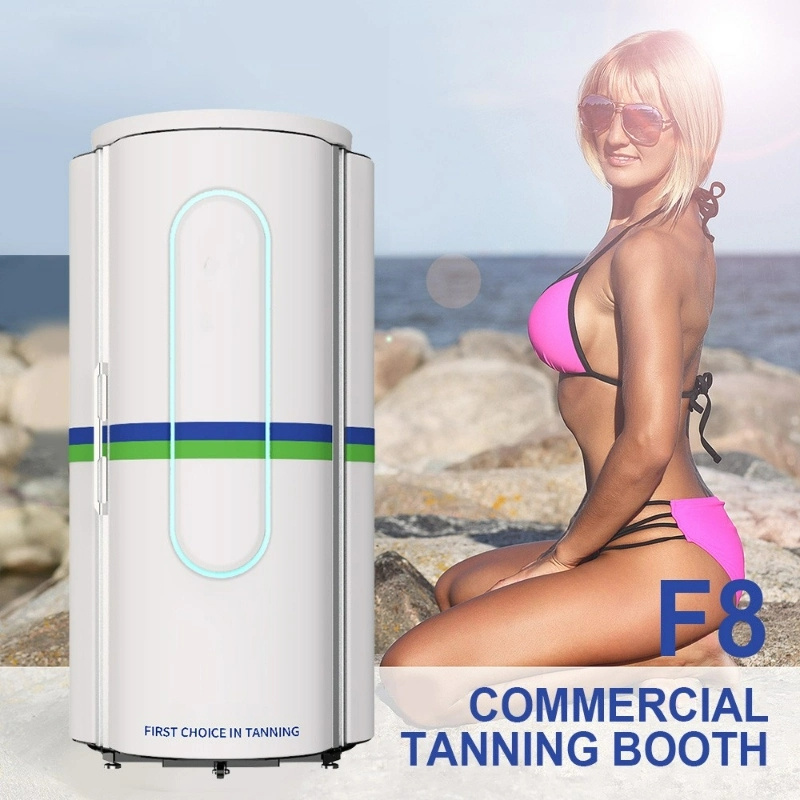 Latest Tanning Beds Sunbath Vertical Commercial Stand up Solarium Machine with tanning lamp