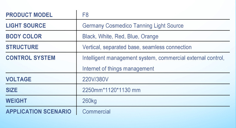 Latest Tanning Beds Sunbath Vertical Commercial Stand up Solarium Machine with tanning lamp