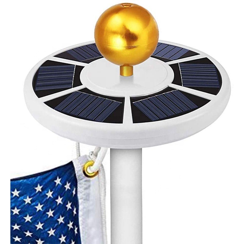 Solar Flag Pole Light With 26 Flag LED Lights, Auto Active and Waterproof