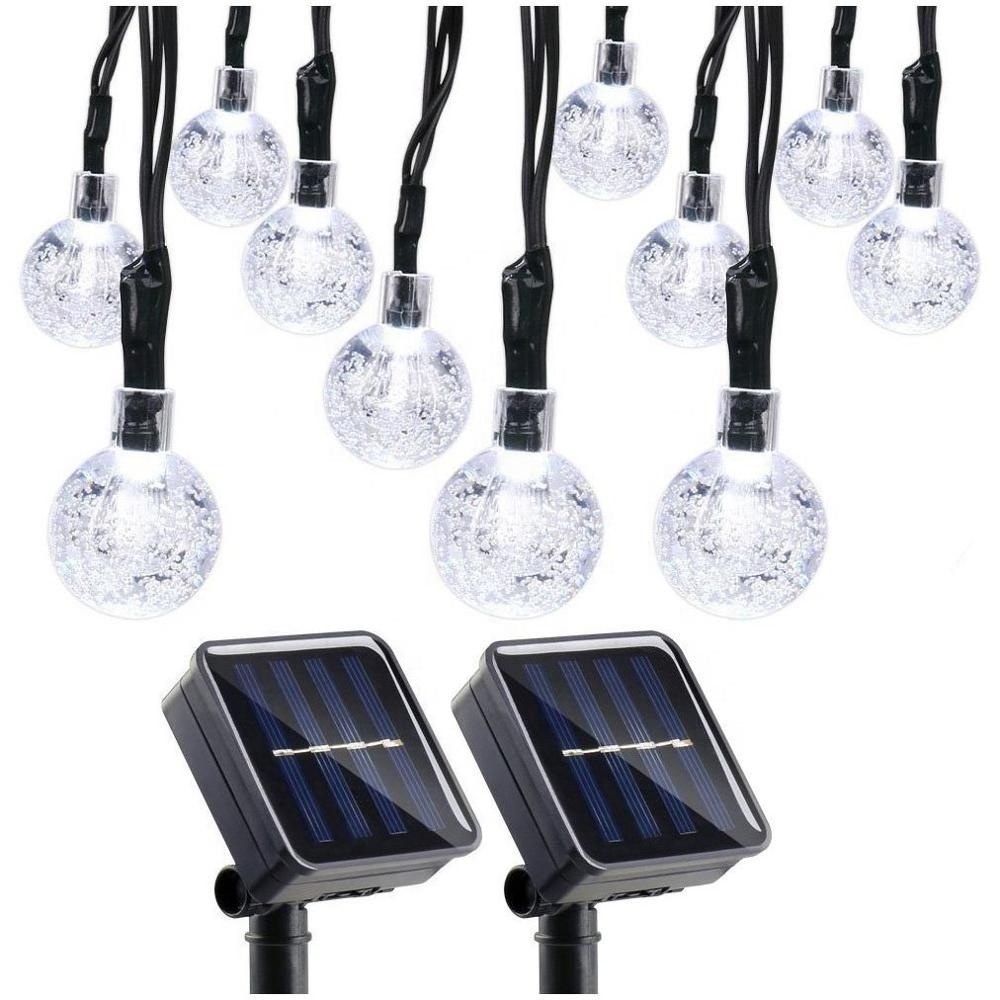 Festival Outdoor Solar Crystal Bubble Ball 30LED String Light 6.5m For Christmas Wedding Party Street Garden Decoration