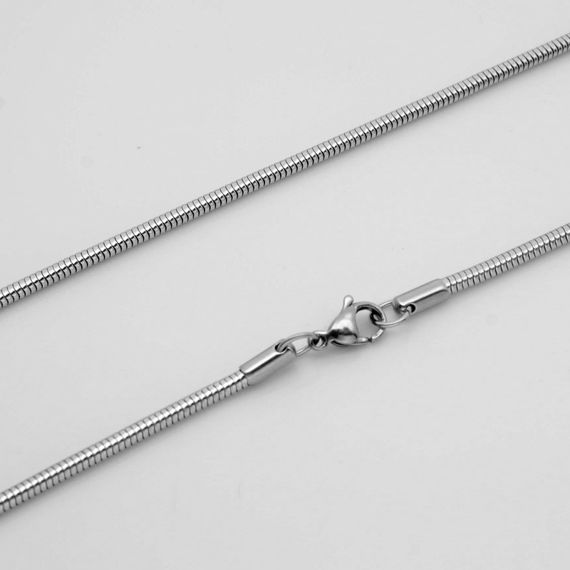 Factory wholesale supplier snake chain necklace stainless steel 0.9mm 1.2mm 1.5mm 2.0mm 2.4mm 3.2mm round snake chain