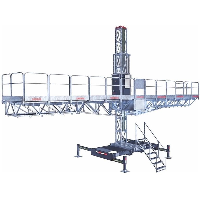 XINGDOU Building exterior Construction climbing Work platform electrical scaffolding motorized mast climber