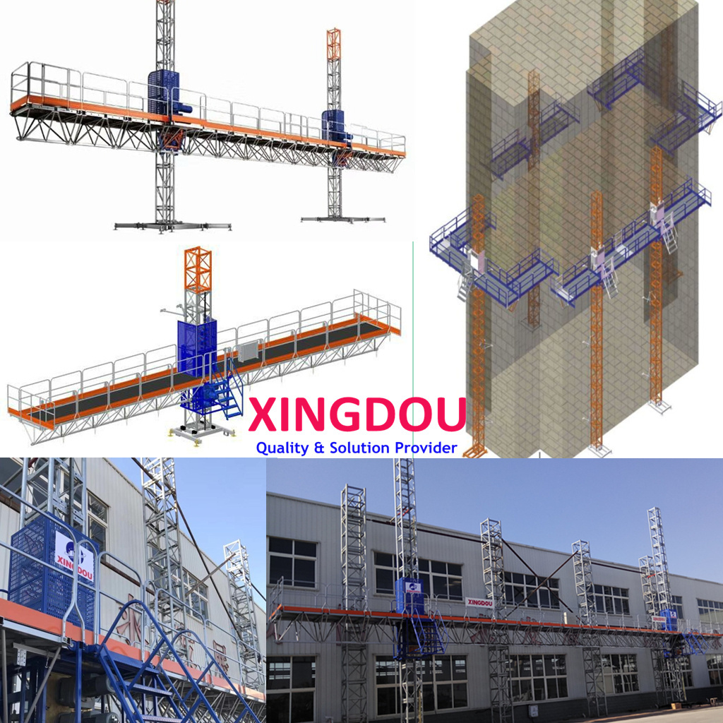 Mobile double mast Work climbing Platform for sale  ,single mast man scaffolding climeber lift