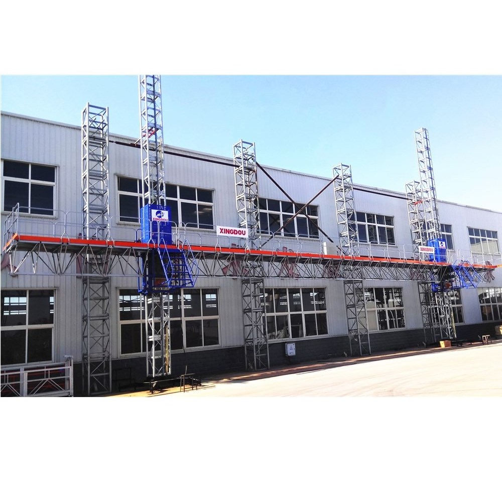 XINGDOU Building exterior Construction climbing Work platform electrical scaffolding motorized mast climber