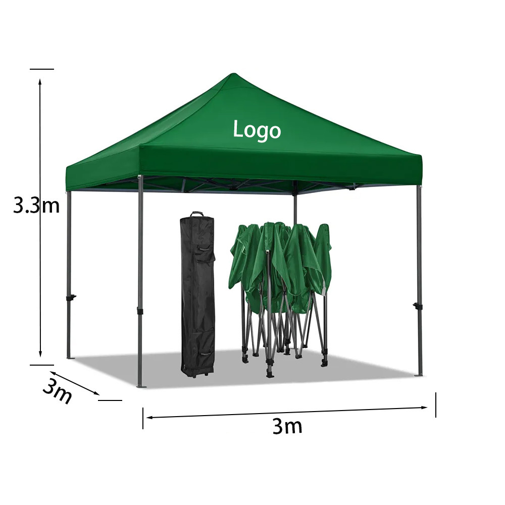 Heavy duty OEM custom logo printed 7x7ft waterproof folding gazebo 3x3 oxford trade show tents