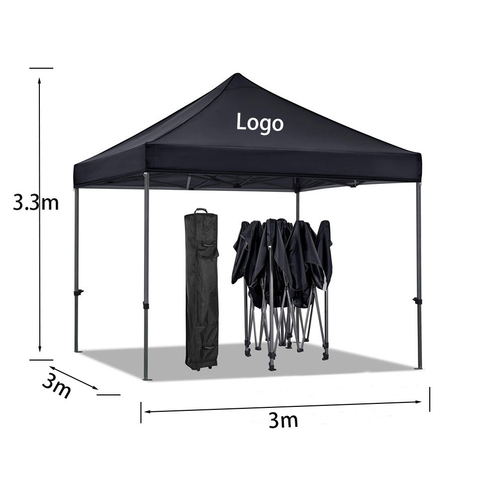 Heavy duty OEM custom logo printed 7x7ft waterproof folding gazebo 3x3 oxford trade show tents