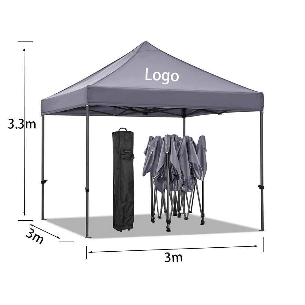 Heavy duty OEM custom logo printed 7x7ft waterproof folding gazebo 3x3 oxford trade show tents