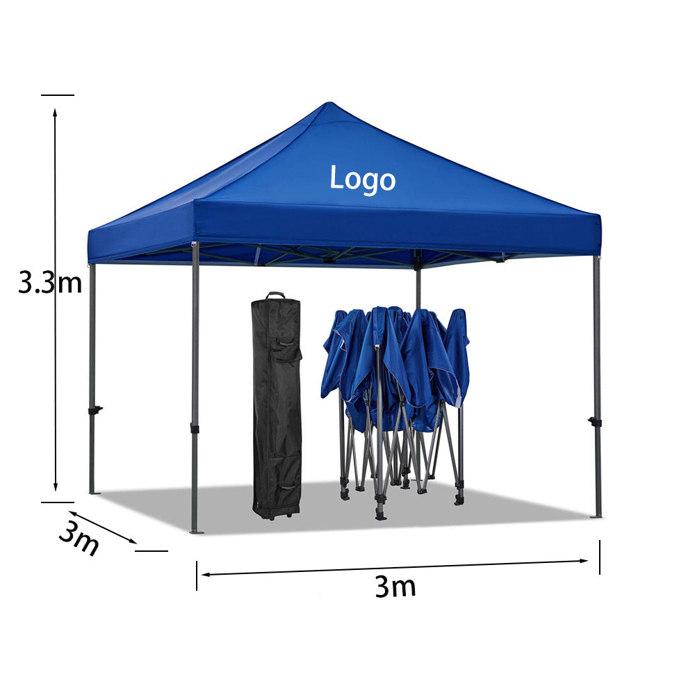 Heavy duty OEM custom logo printed 7x7ft waterproof folding gazebo 3x3 oxford trade show tents