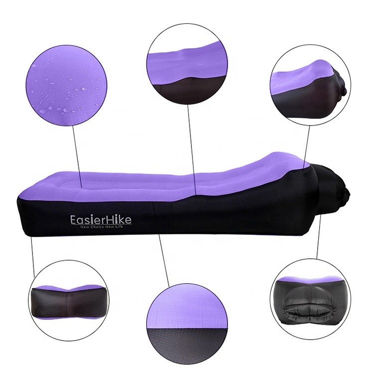 Foldable Air Sofa Bed Outdoor Inflatable Air Lounger Sofa Bed For Camping