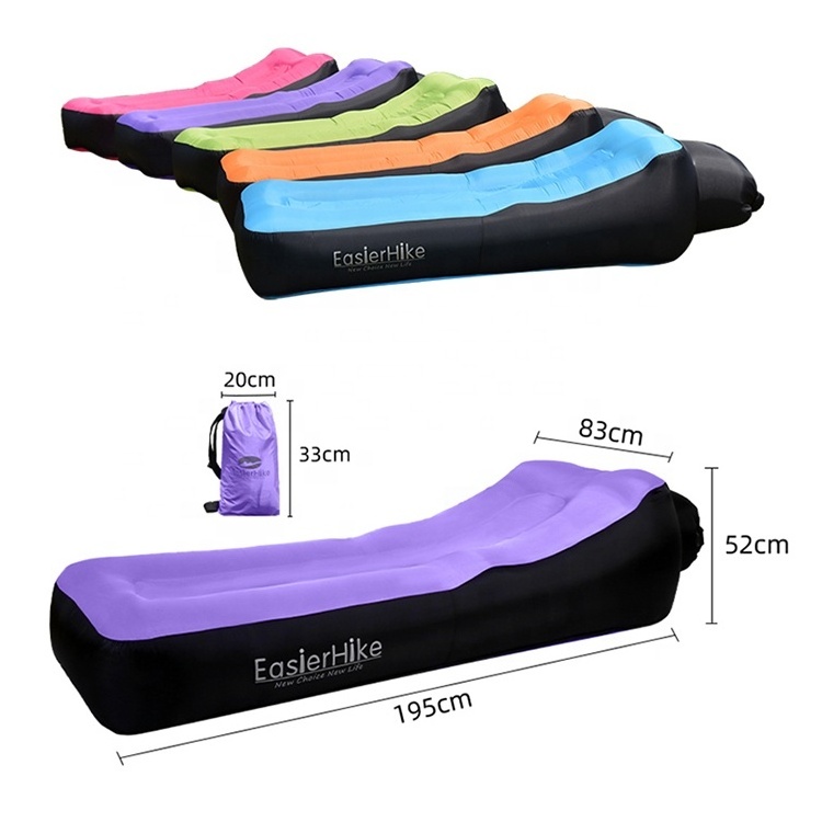 Foldable Air Sofa Bed Outdoor Inflatable Air Lounger Sofa Bed For Camping