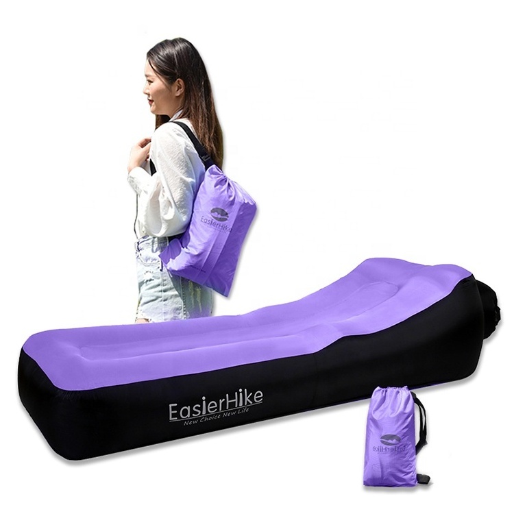 Foldable Air Sofa Bed Outdoor Inflatable Air Lounger Sofa Bed For Camping