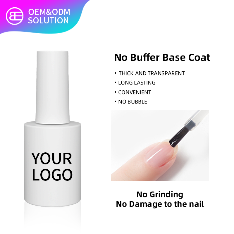 ODM Custom Logo Base Coat Gel Polish Protect Nail No-Wipe Top Coat Semi Permanent Nail Art Easy Soak Off Transparent 15ml BeiEn