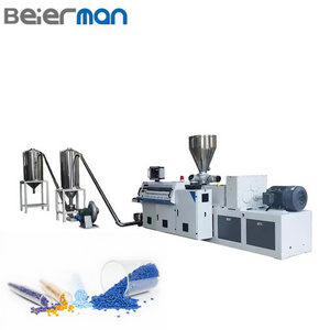 Plastic WPC/PVC/SPVC/PE/PP Twin Screw Die Face Hot Cutting Granulator Granulation/Pelletizing Pallet Recycling Production Line