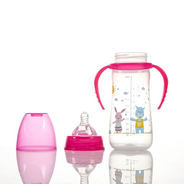 300 ML Wide Neck  Hands Free Baby Bottle Milk Feeding Baby  Bottle