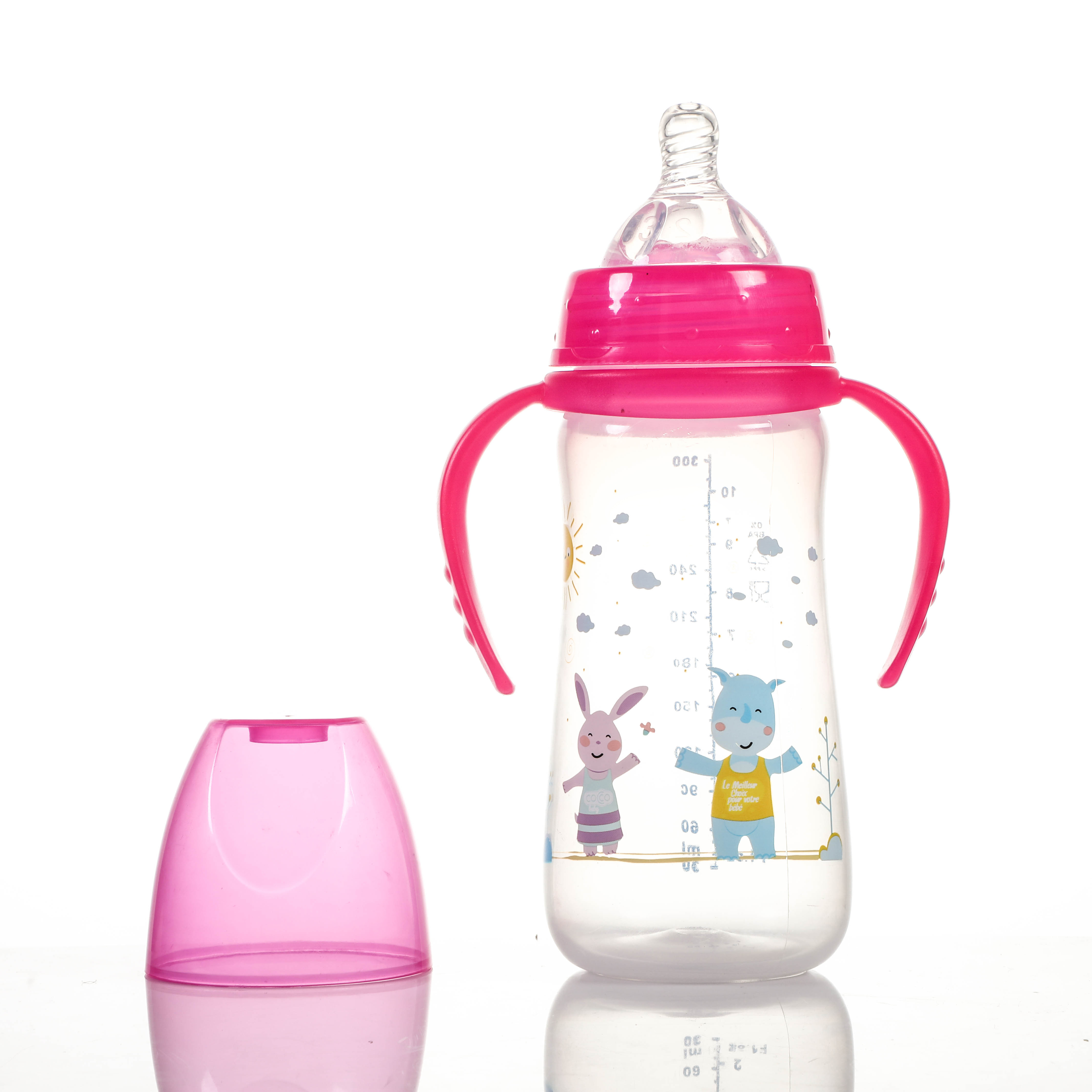 300 ML Wide Neck  Hands Free Baby Bottle Milk Feeding Baby  Bottle