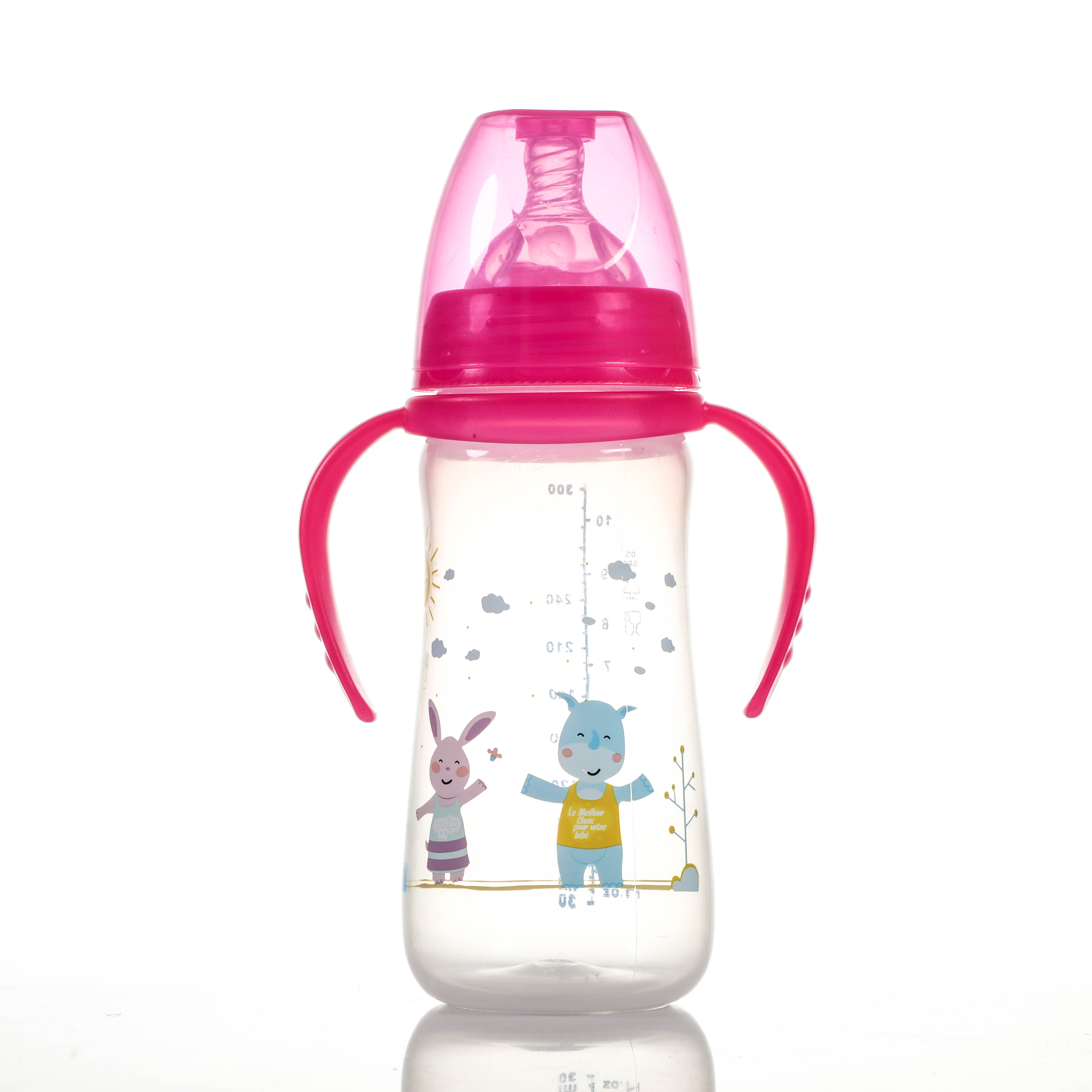 300 ML Wide Neck  Hands Free Baby Bottle Milk Feeding Baby  Bottle