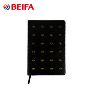 Beifa BBRN905 Office Meeting Use Business Planner Lined Notebook Black A5 Soft PU Leather Paper Notebook