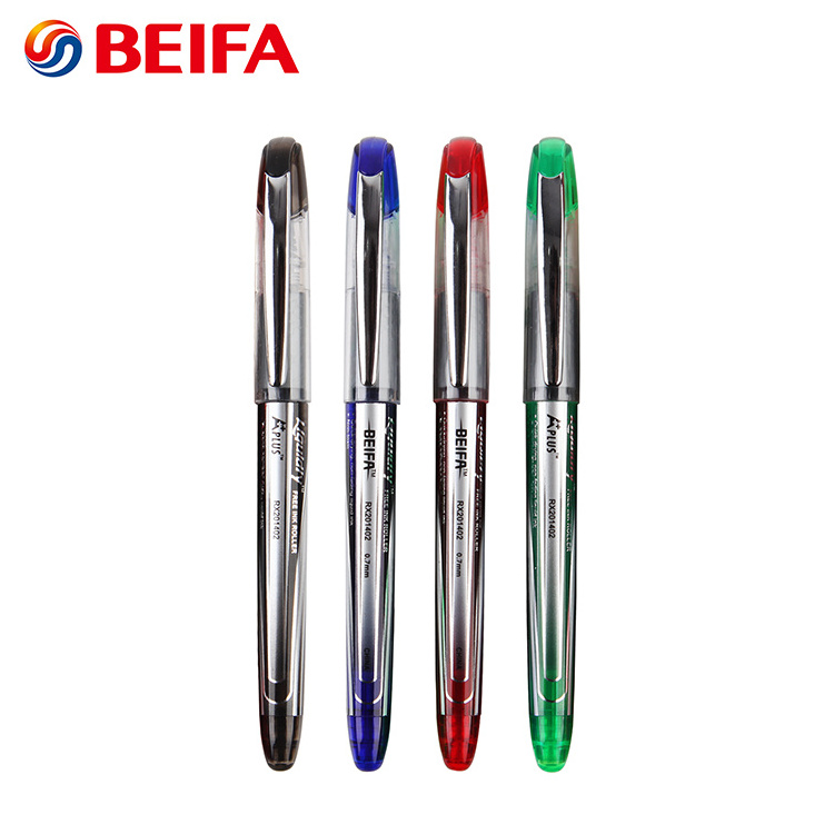 Beifa Brand RX201402 China Manufacturer Square Liquidly Free Ink Roller Tip Ball Pen