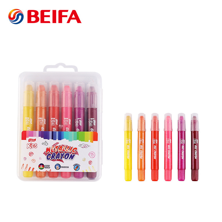 Beifa BRCY00024 Bright Color Washable Silk Gel Crayon Rotating Twistable Crayon Pen