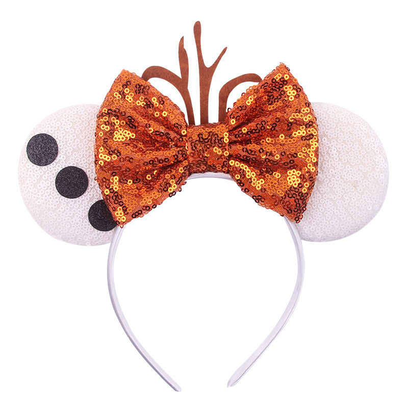 Factory Directly Selling Mickey Ear Hairbands with Sequins Kids Hair Accessories Festival Headbands Free Sample High Quality