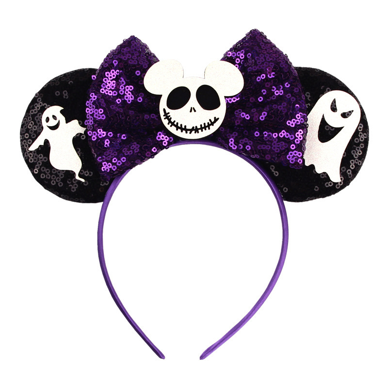 Wholesale Multiple Halloween Kids Cosplay Hairband Pumpkin Party Headband Stylish Mouse Ears Bow Hair Hoop