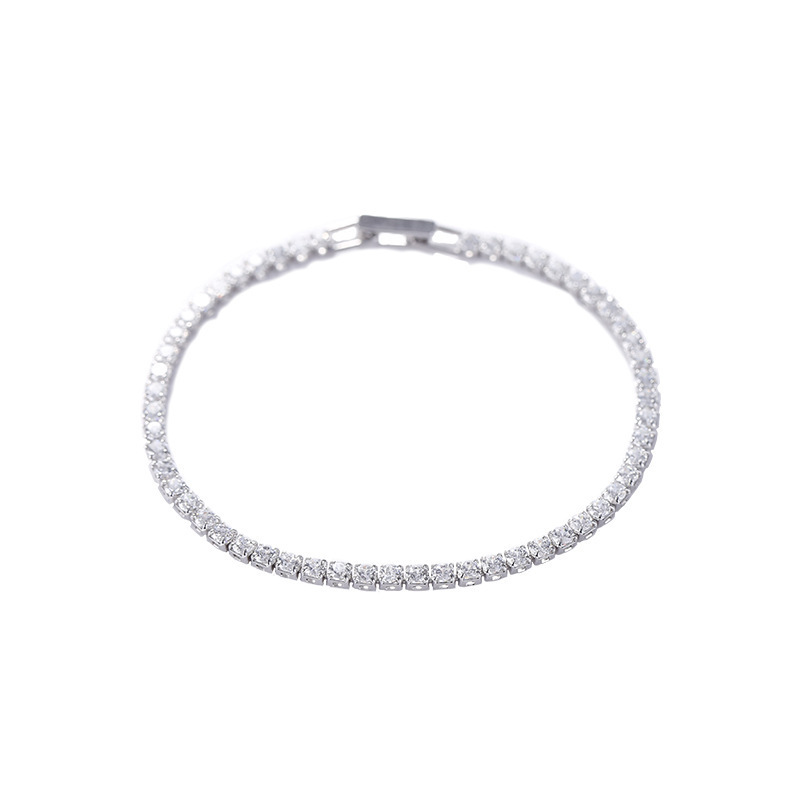 Wholesale Customizable Tennis Chains Jewelry 925 Sterling silver CZ Cubic Zircon Tennis Bracelet