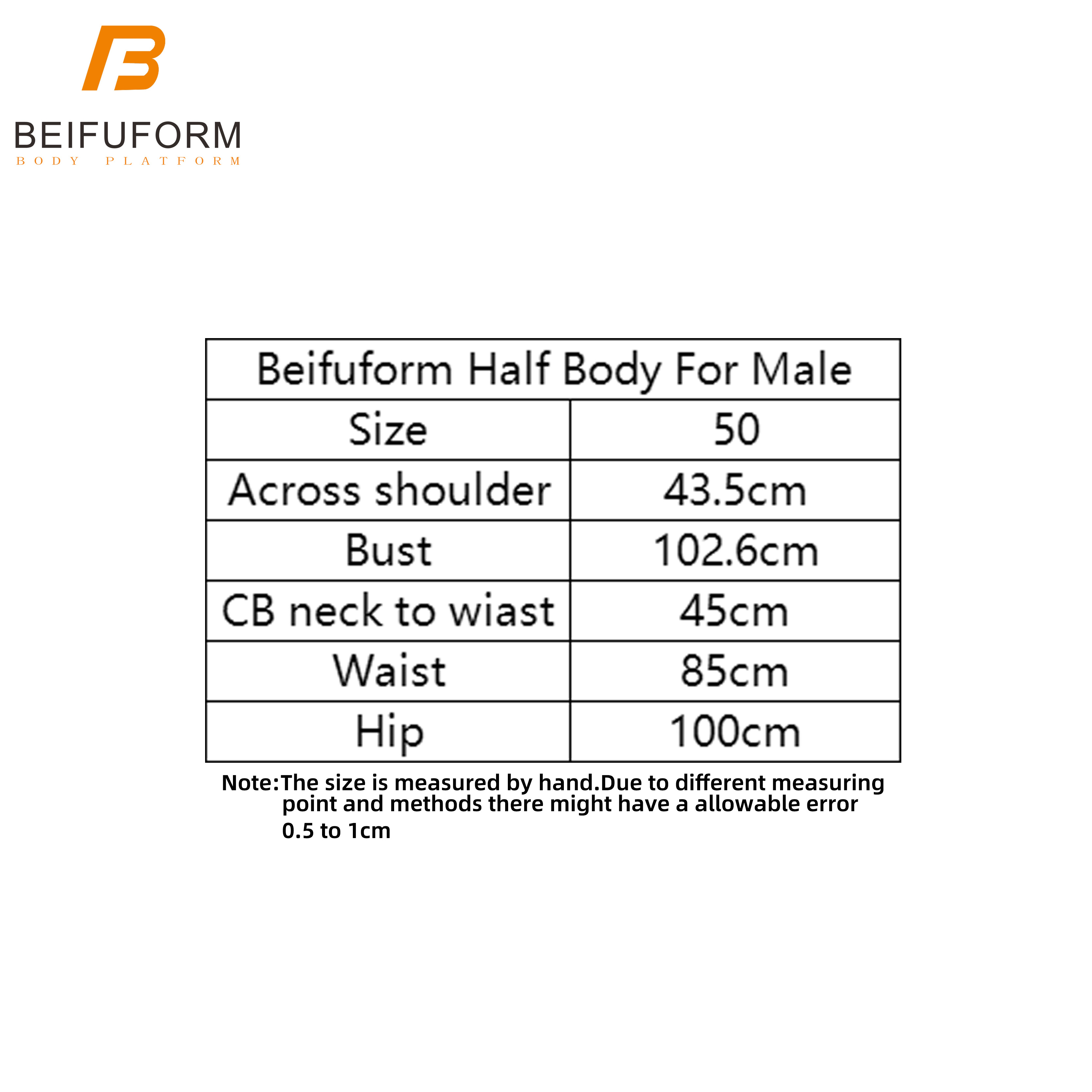 Beifuform wholesale half body dress form mannequin size 50 male torso for garment tailoring man dummy dressmaker model