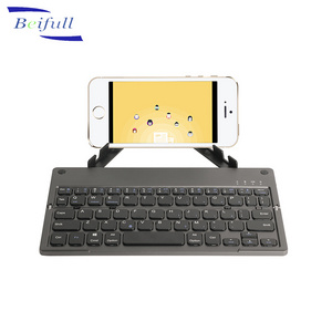 High quality folding wireless BT keyboard best with tablet mobile phone stand