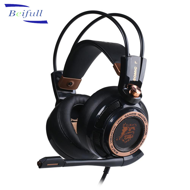 Somic G941 Active noise cancelling pc gaming headset 7.1 with led vibration function