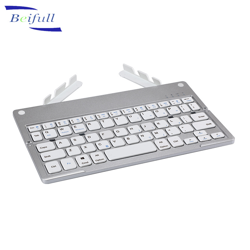 High quality folding wireless BT keyboard best with tablet mobile phone stand