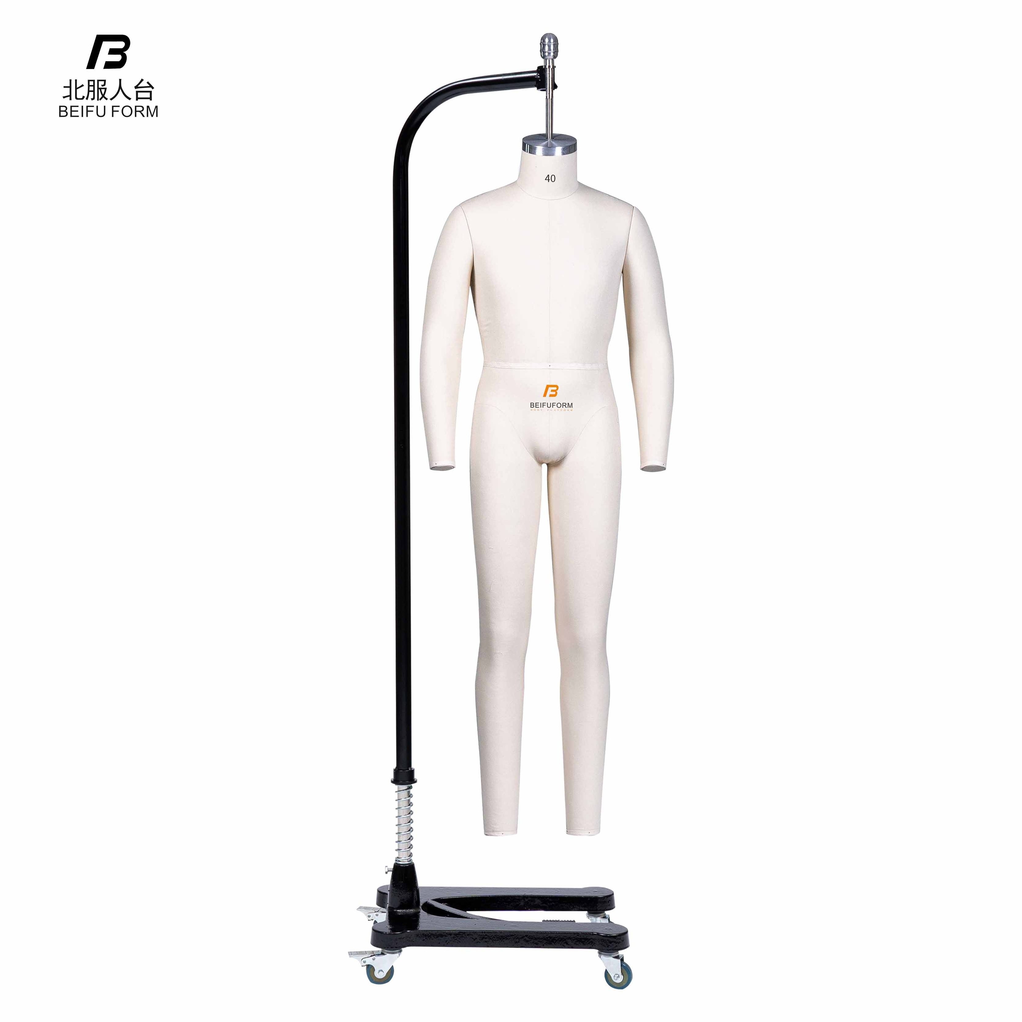 Beifuform full body male dummy customized mannequin USA size 40 dress form men for draping sewing dummy