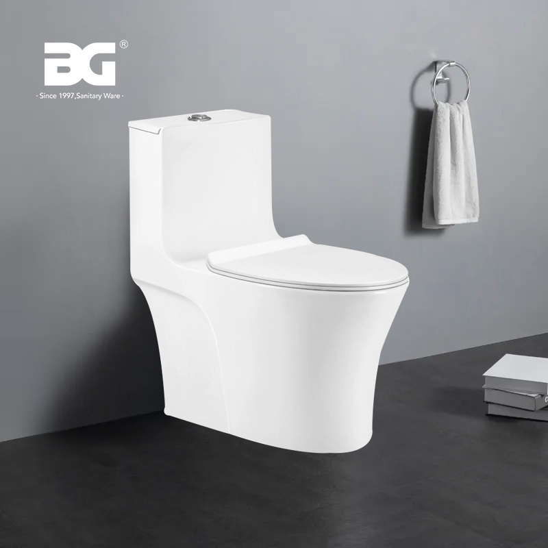 European White Water Closet Tank Toilet One Piece Nightstool Siphon Jet Flushing Closestool