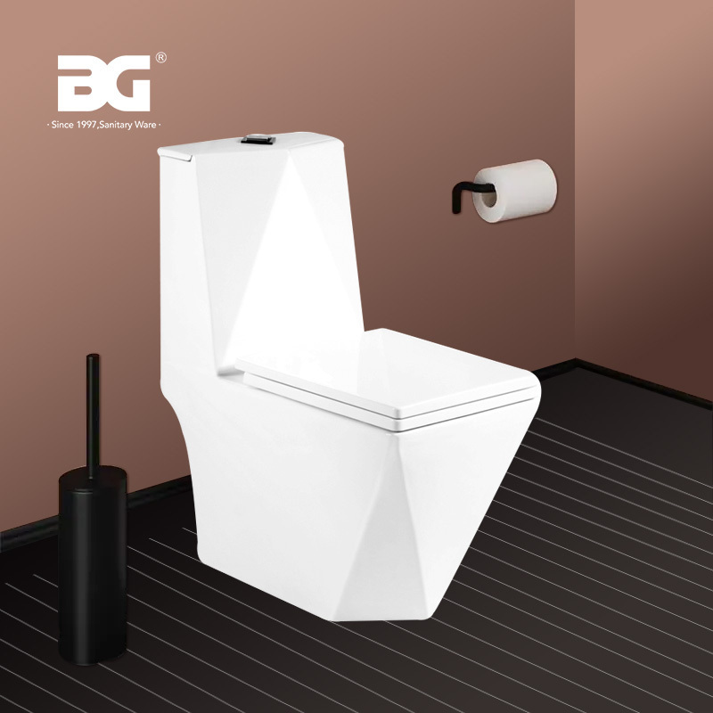 OEM&ODM Integral Sitting Wc Pan Ceramic Diamond Nice Design Toilet Gravity Toilet For Bathroom Decor