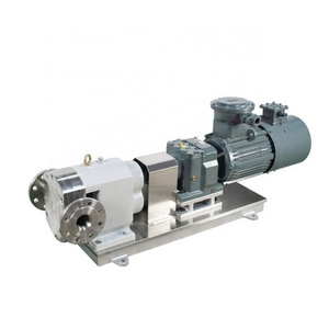 Stainless Steel 2-3 Lobe Cam Rotary Pump Motor Powered Transfer Gear Type Pump for Water Edible Oil Juice Jam Sauce