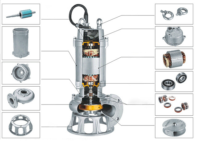 5 hp portable sewage suction submersible pump 4kw inline sewage wastewater lift water pump for dirty water