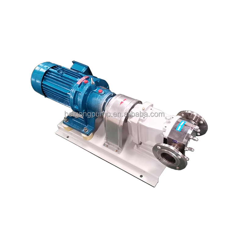 High viscosity sanitary ss316 stainless steel food grad rotary lobe pump for honey jam butter pulp candy gum chocolate