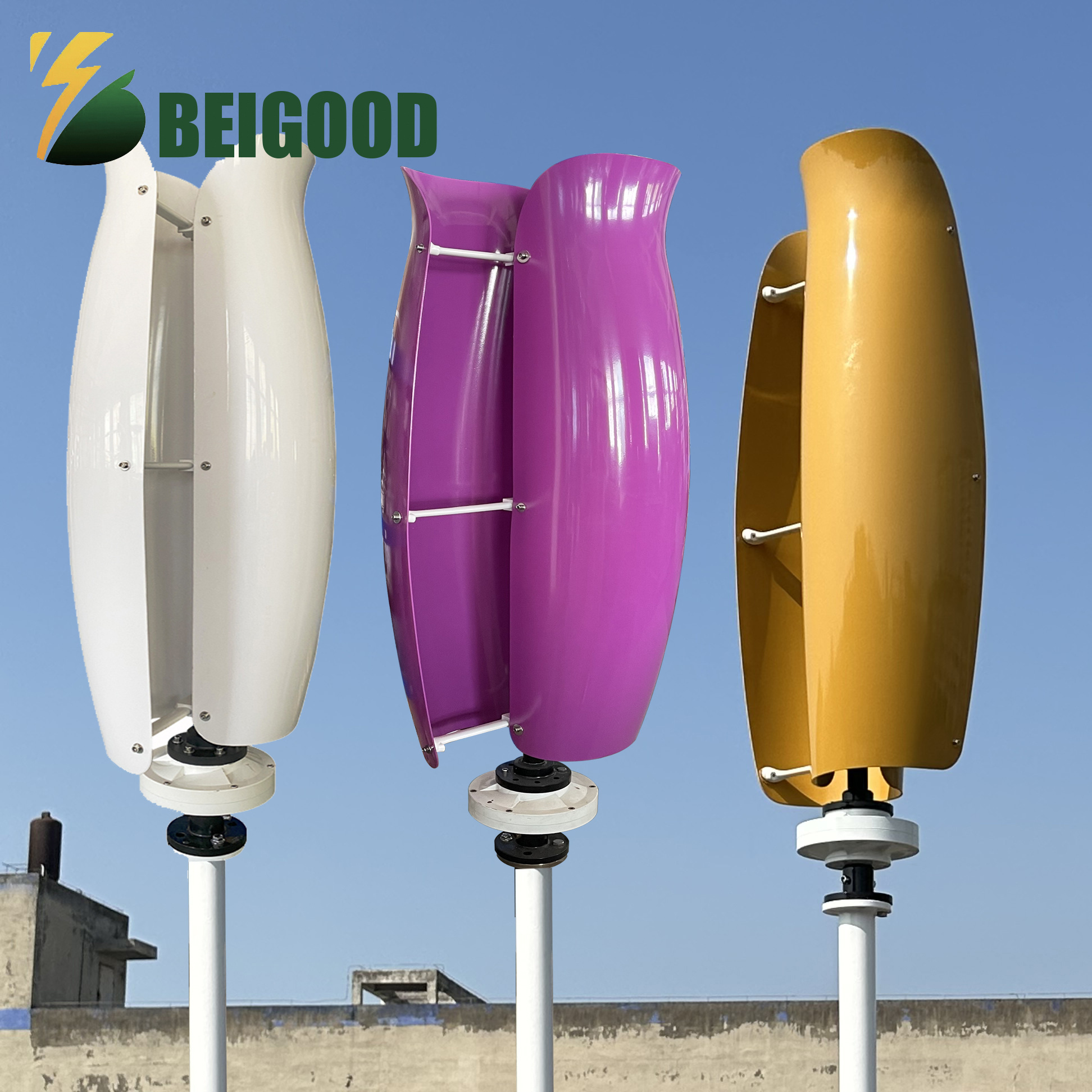 Vertical axis wind turbine 1000W 2000W high efficiency power generator12V 24V spiral magnetic levitation generator for home