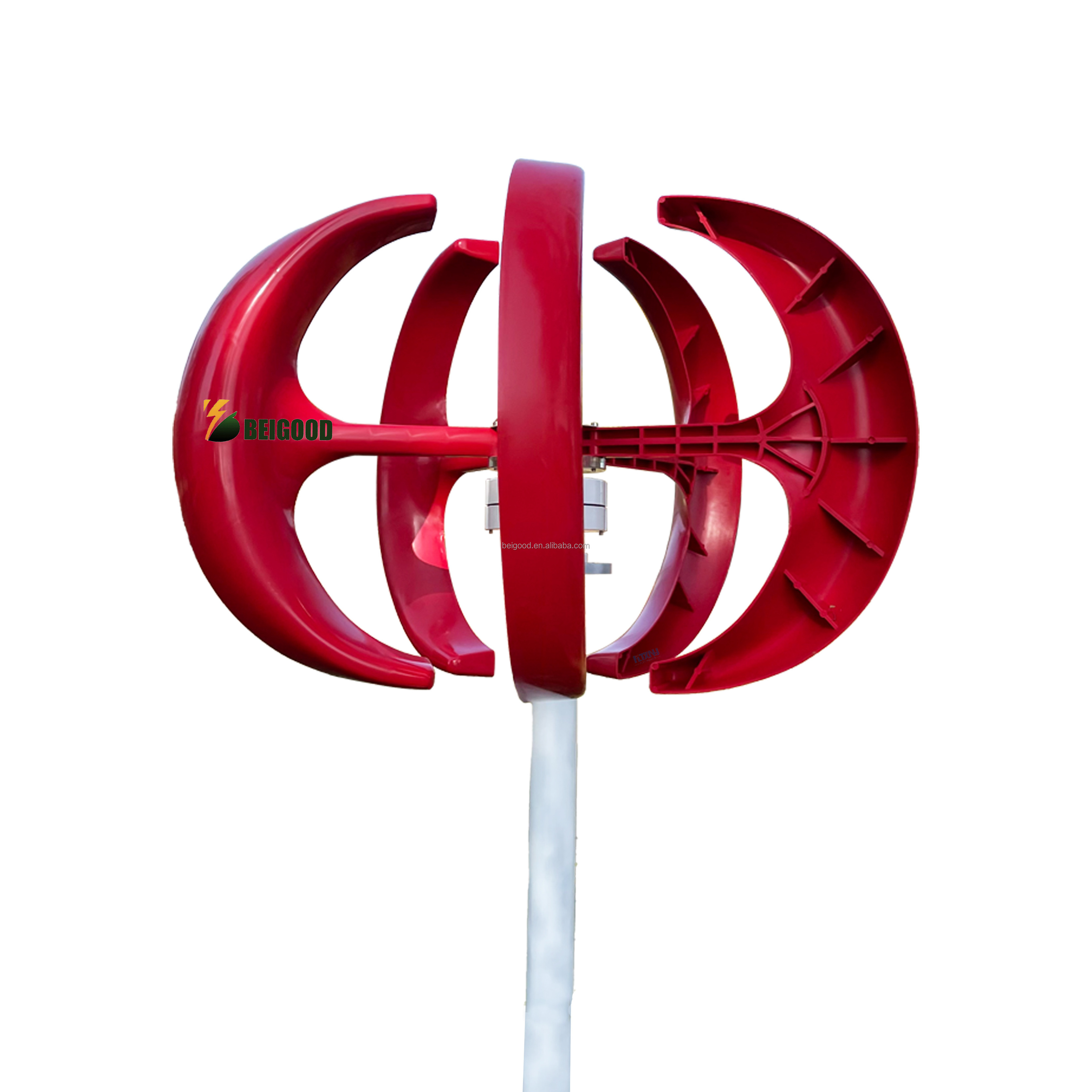 sale price wind turbine CE certificated 1000W 12V 24V Red white Vertical Axis Wind Turbine Generator For street light