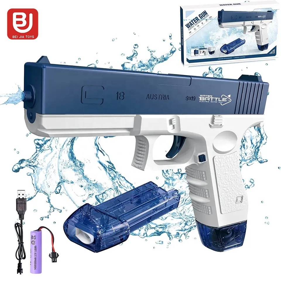 Electric Water Guns Automatic Squirt Water Soaker Toy Gun Battery Powered Water Gun Toy Electric For Kids Outdoor Summer Toys