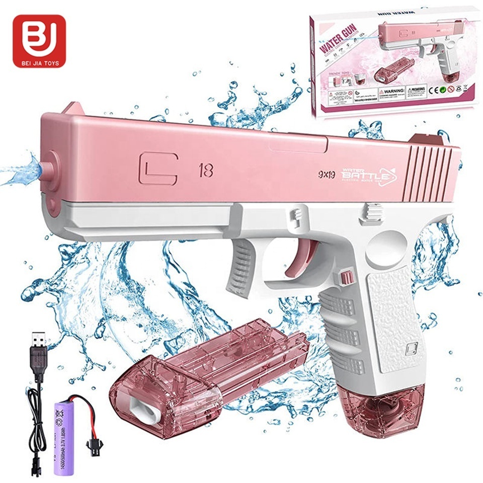 Electric Water Guns Automatic Squirt Water Soaker Toy Gun Battery Powered Water Gun Toy Electric For Kids Outdoor Summer Toys