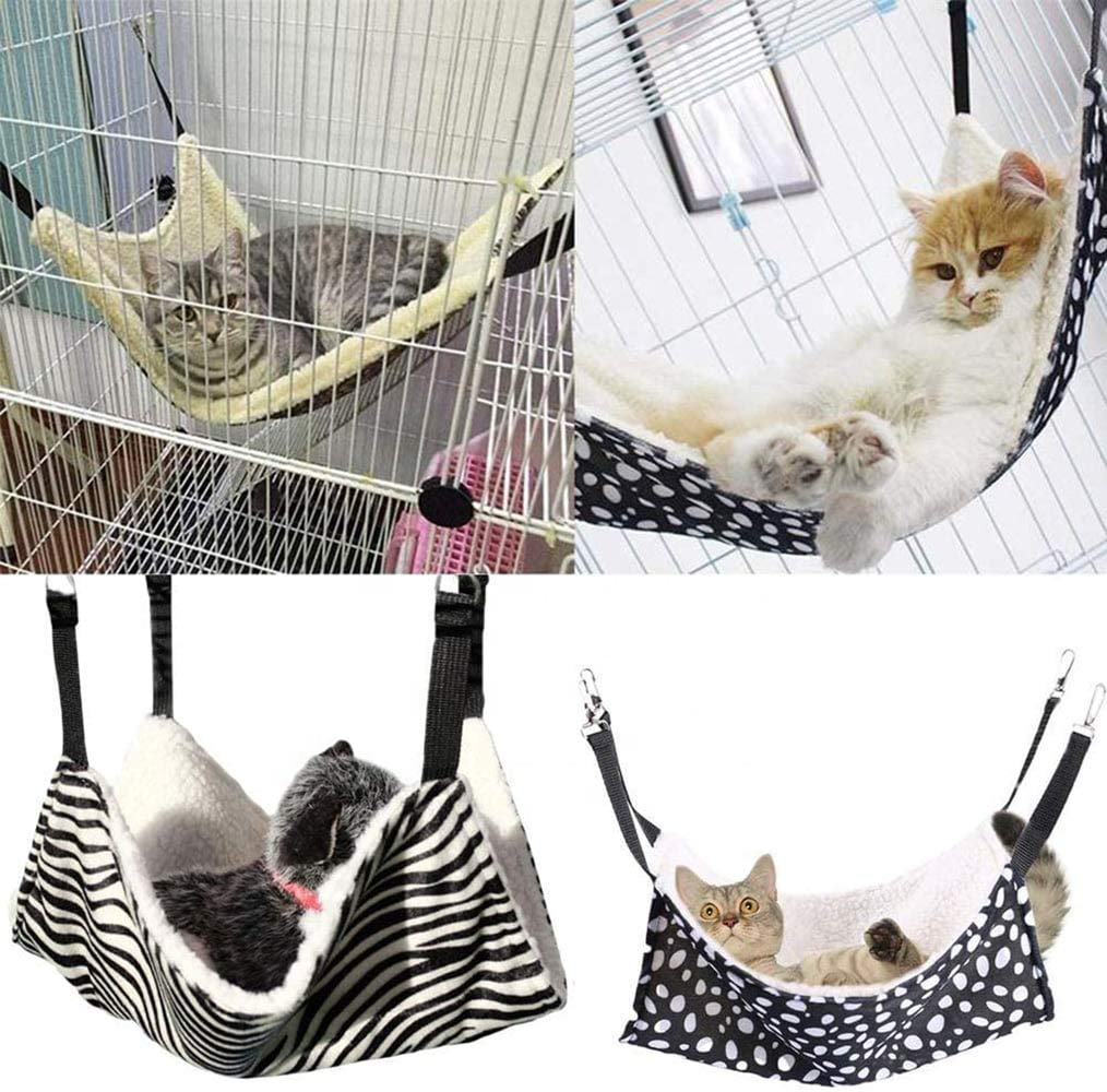 Manufacturer Indoor Comfortable Hanging Soft Plush Cage Breathable Hammock For Cat Puppy Kitten Other Small Animals