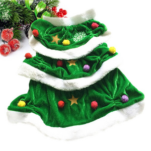 Factory Direct Comfortable Warm Pet Winter Clothes  Puppy Hoodie Dress For Party Christmas Tree Shaped Softy Dog Costume