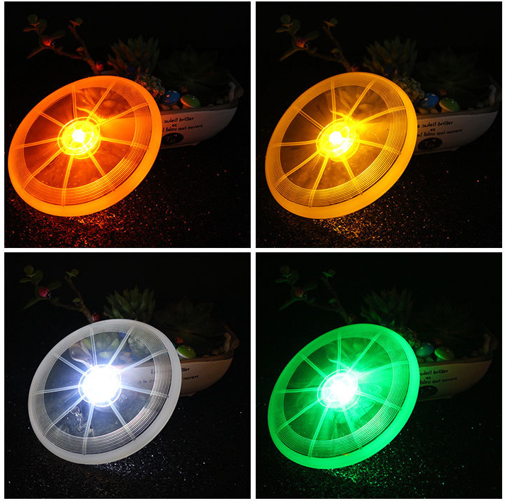 High Quality Interactive Dog Toys Outdoor LED Light-Up Dog Flying Disc