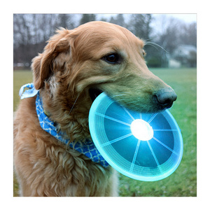 High Quality Interactive Dog Toys Outdoor LED Light-Up Dog Flying Disc