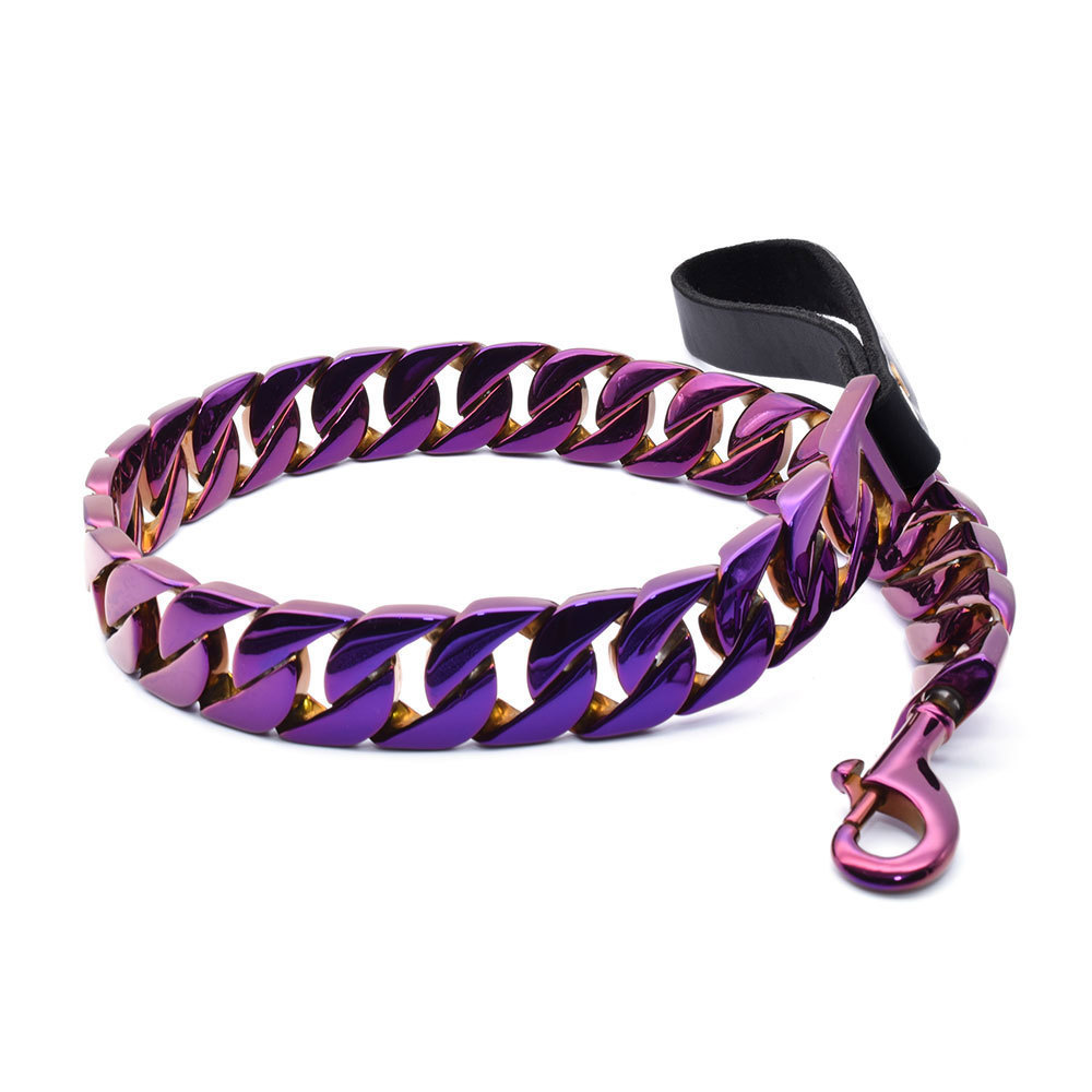 Factory Direct  purple big dog chains stainless steel dog collar